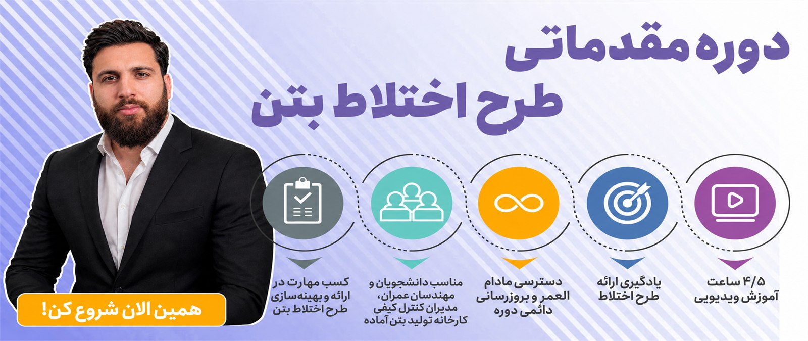 دوره مقدماتی طرح اختلاط بتن